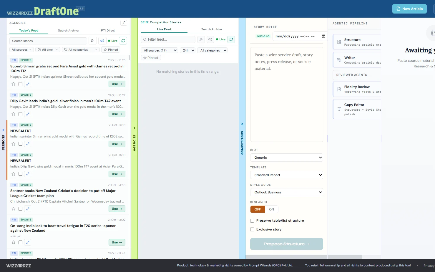 DraftOne feeds